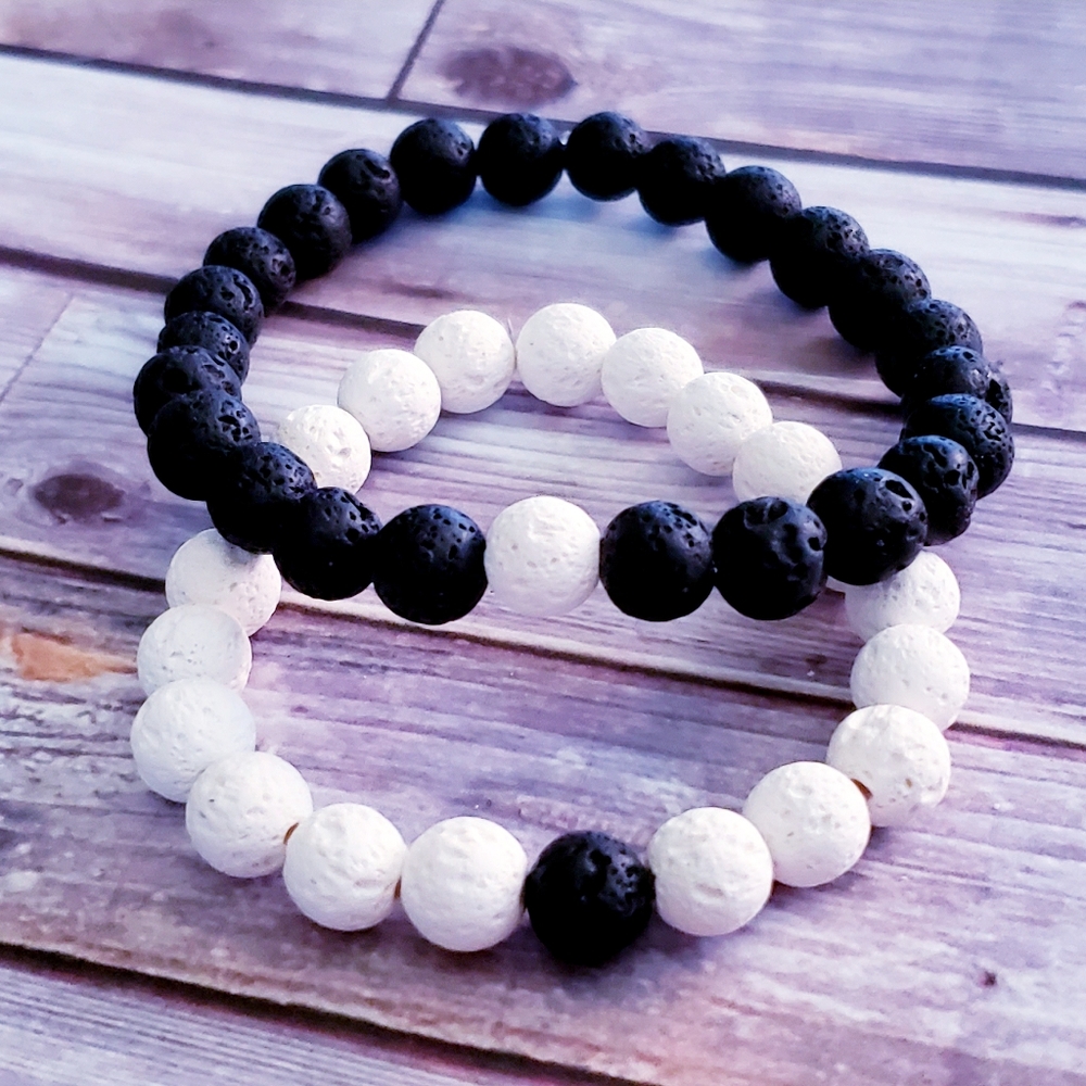 Couples Lava Bead Bracelets